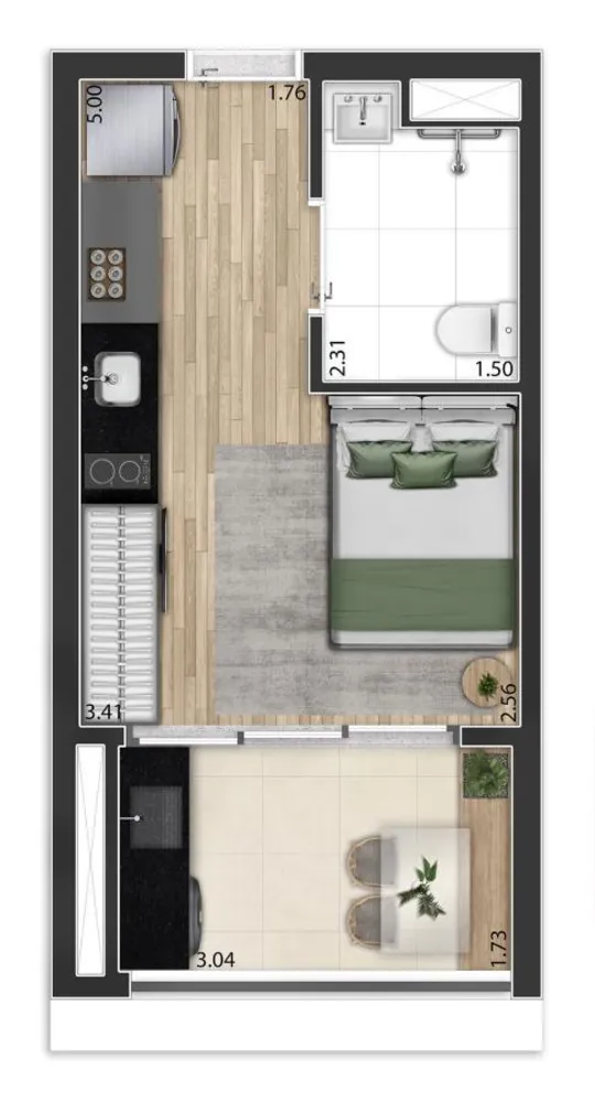 Apartamento, 1 quarto, 2637 m² - Foto 12