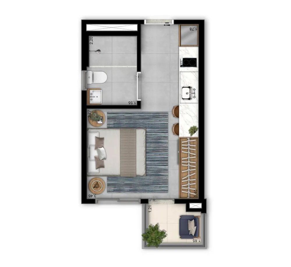Apartamento, 1 quarto, 23 m² - Foto 10