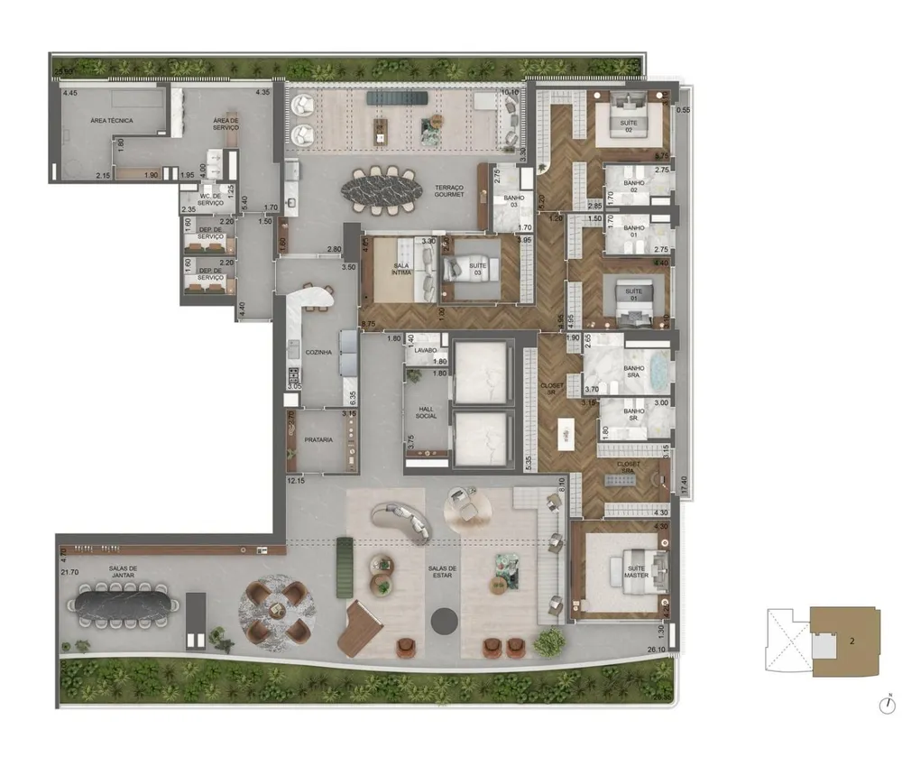 Apartamento, 4 quartos, 464883 m² - Foto 7