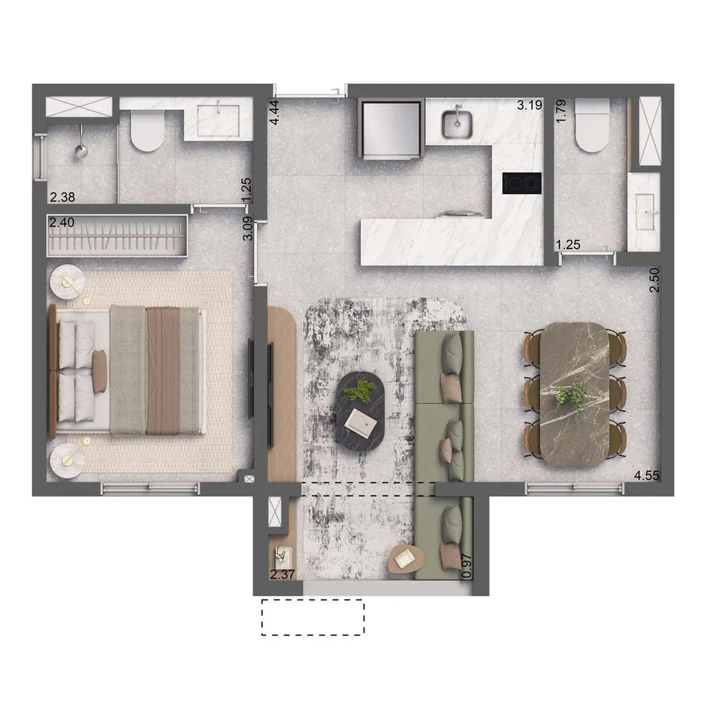 Casa, 2 quartos, 2437 m² - Foto 12