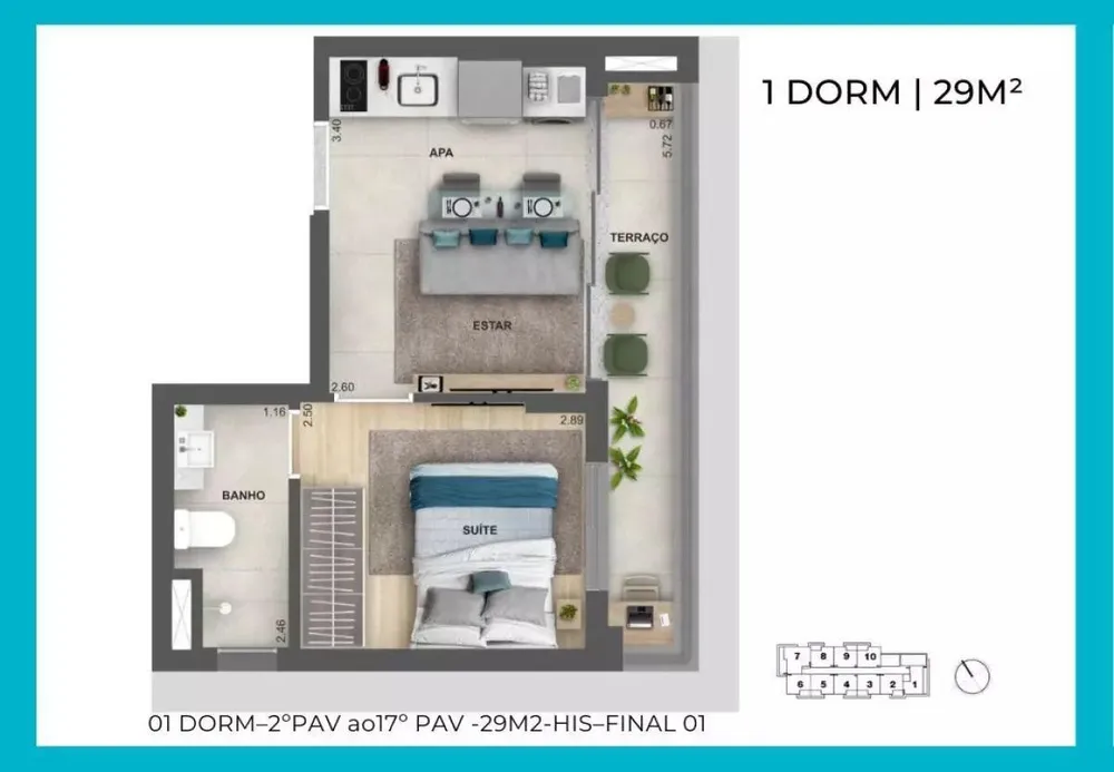 Apartamento, 2 quartos, 2567 m² - Foto 7