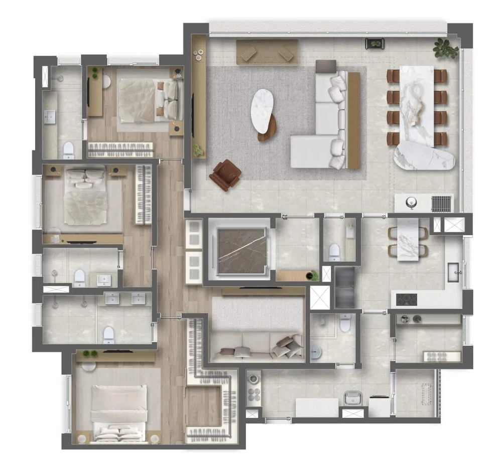 Apartamento, 4 quartos, 191464 m² - Foto 11