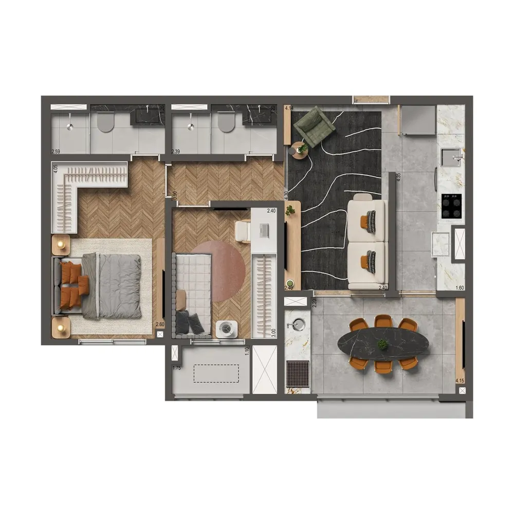 Apartamento, 3 quartos, 6286 m² - Foto 11