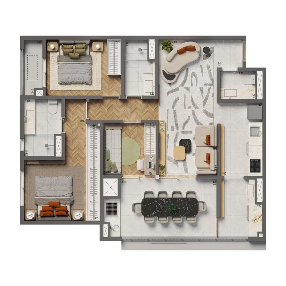 Apartamento, 3 quartos, 6286 m² - Foto 6