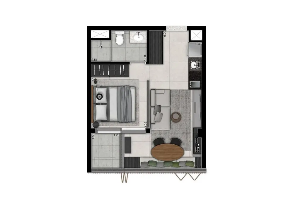 Apartamento, 1 quarto, 2339 m² - Foto 5