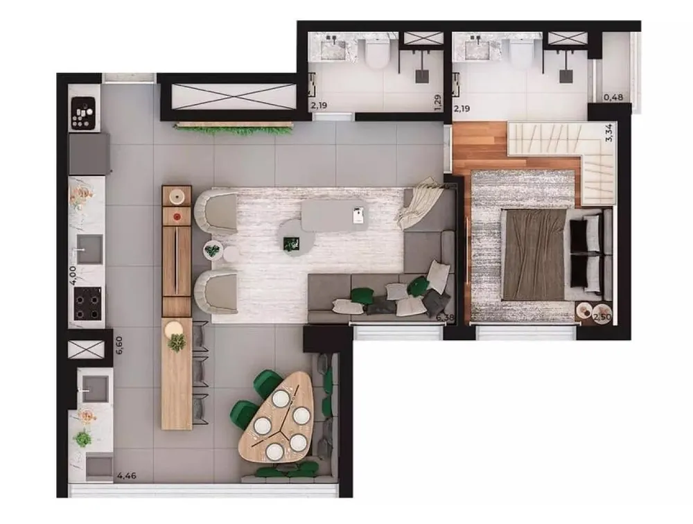 Apartamento, 2 quartos, 3756 m² - Foto 5