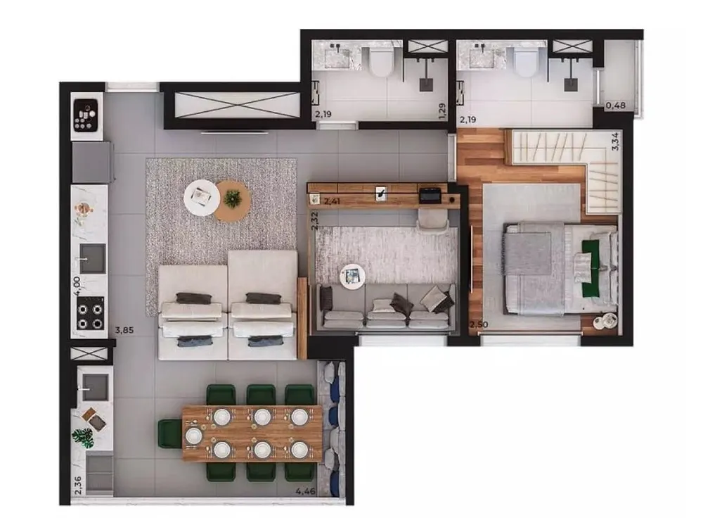 Apartamento, 2 quartos, 3756 m² - Foto 12