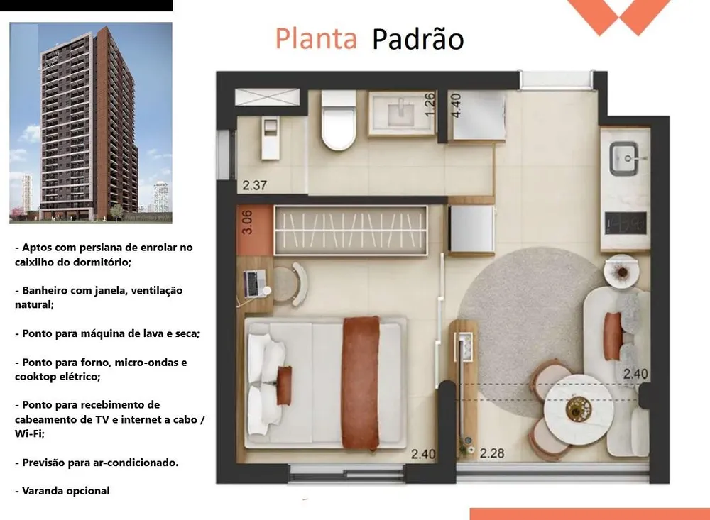 Apartamento, 1 quarto, 2425 m² - Foto 12