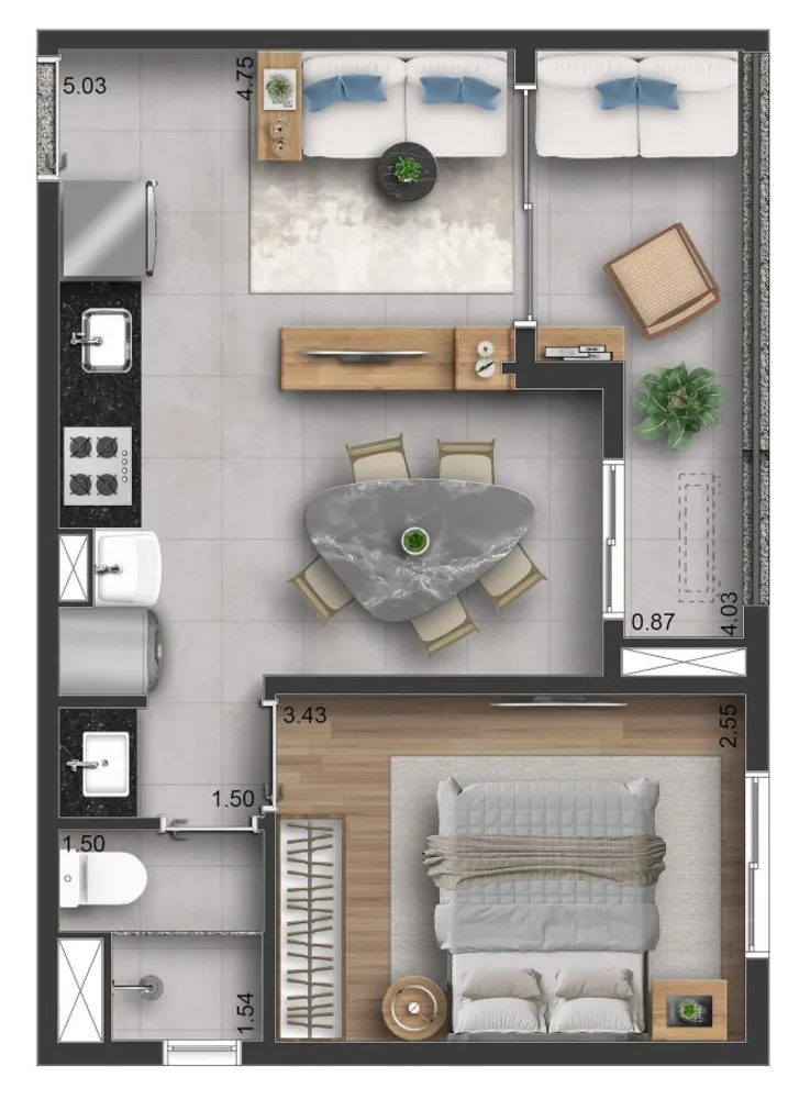 Apartamento, 2 quartos, 3040 m² - Foto 7