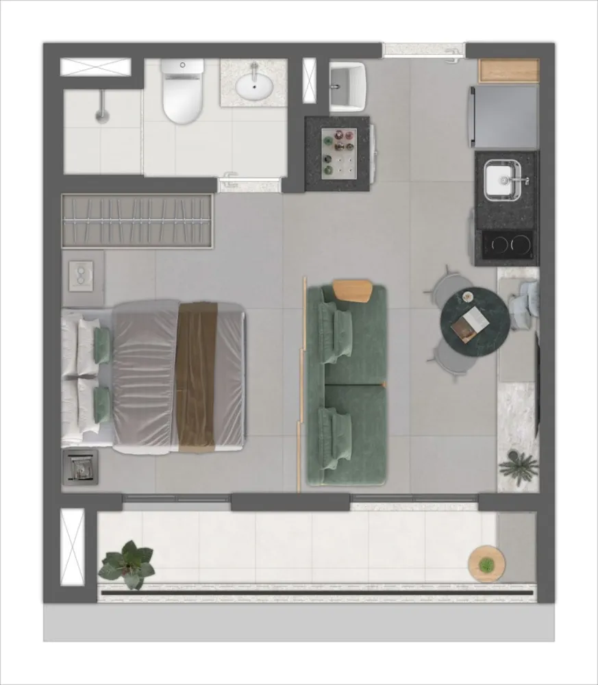 Apartamento, 1 quarto, 2429 m² - Foto 7