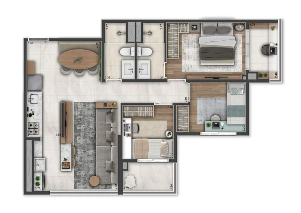 Apartamento, 3 quartos, 2469 m² - Foto 8