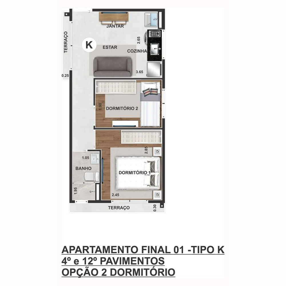 Apartamento, 2 quartos, 2342 m² - Foto 9