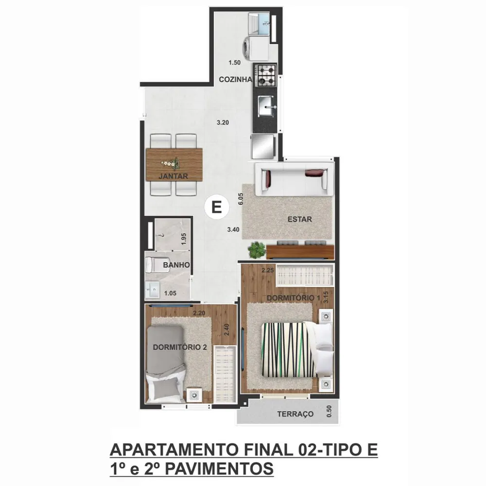 Apartamento, 2 quartos, 2342 m² - Foto 10