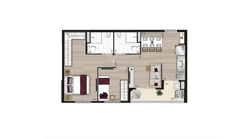 Casa, 2 quartos, 4050 m² - Foto 11