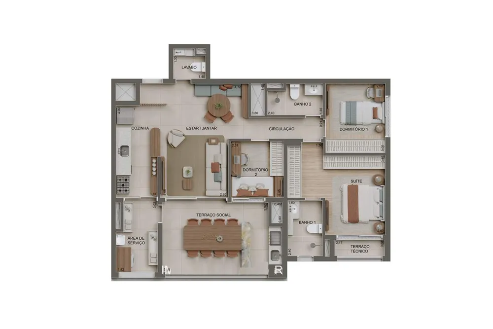 Apartamento, 4 quartos, 83389 m² - Foto 8