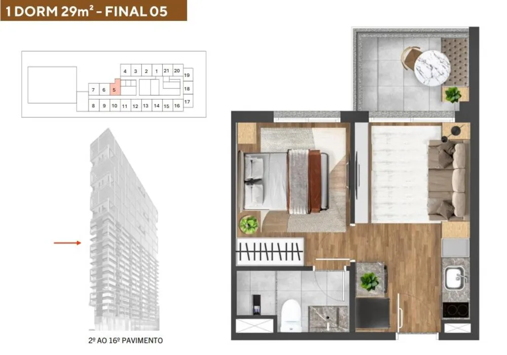 Apartamento, 1 quarto, 2429 m² - Foto 8