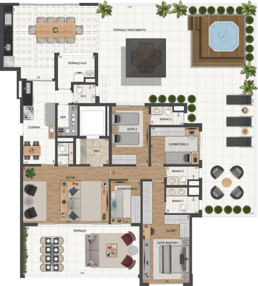 Apartamento, 4 quartos, 163316 m² - Foto 11
