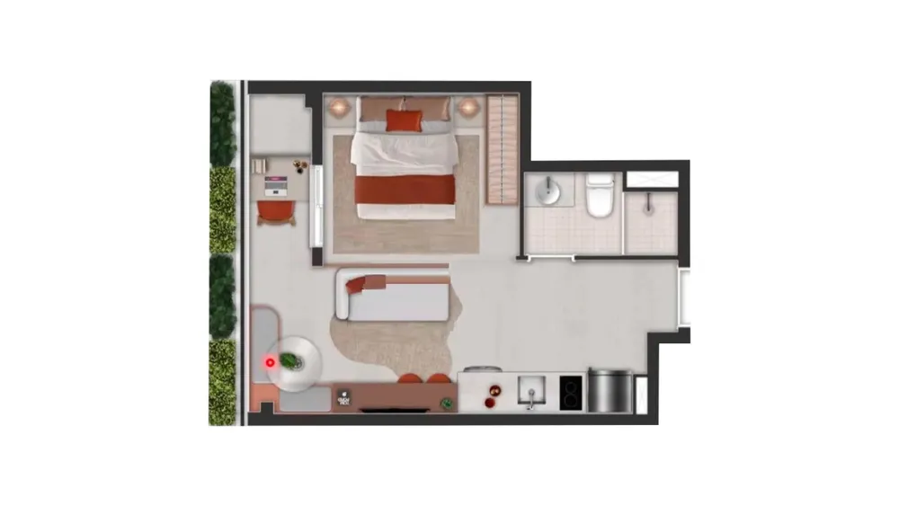 Apartamento, 1 quarto, 2436 m² - Foto 8