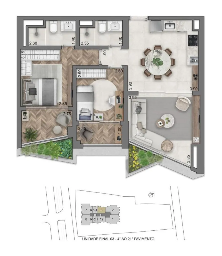 Apartamento, 3 quartos, 29162 m² - Foto 12