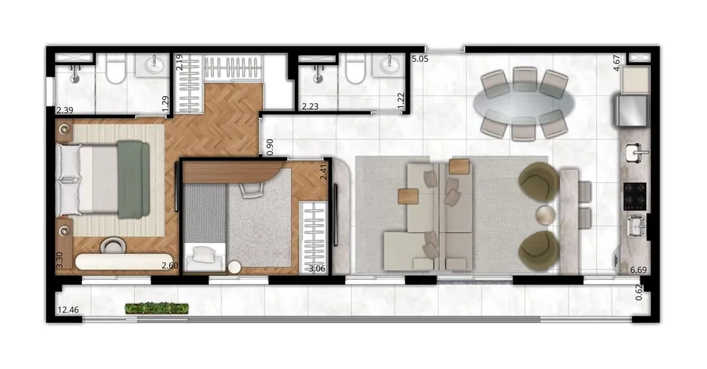 Apartamento, 3 quartos, 2773 m² - Foto 7