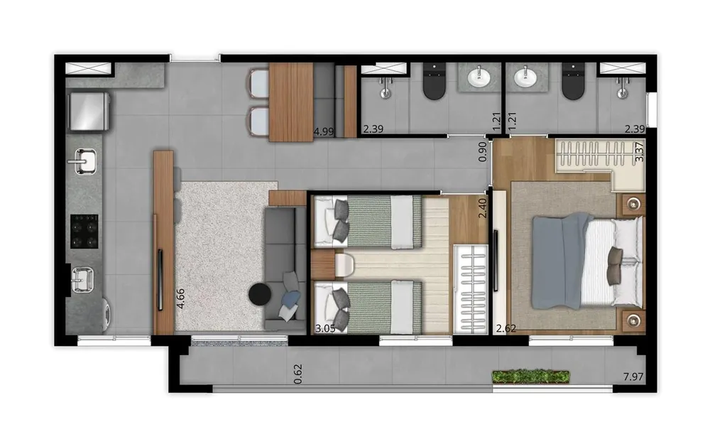 Apartamento, 3 quartos, 2773 m² - Foto 6