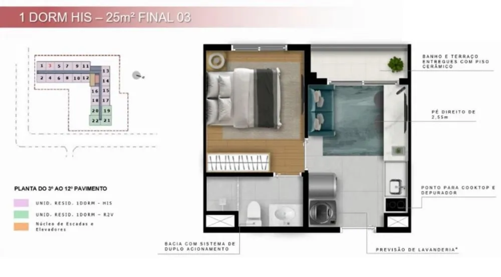 Apartamento, 1 quarto, 2531 m² - Foto 9