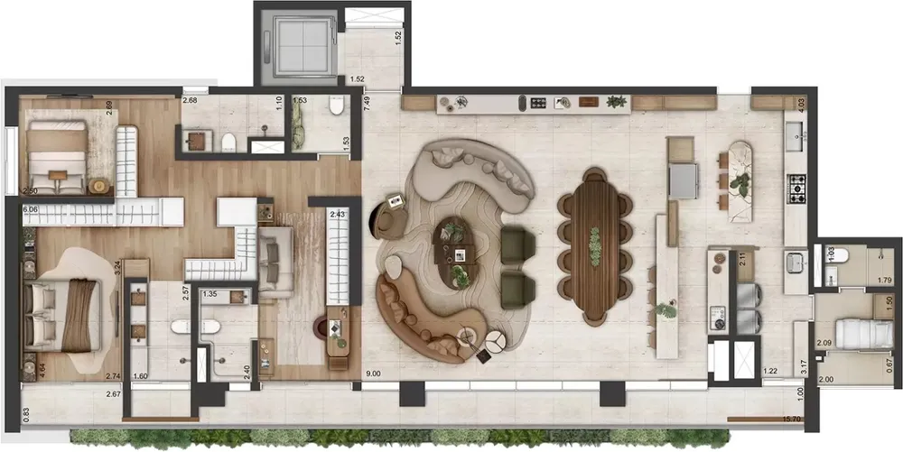 Apartamento, 3 quartos, 155410 m² - Foto 7
