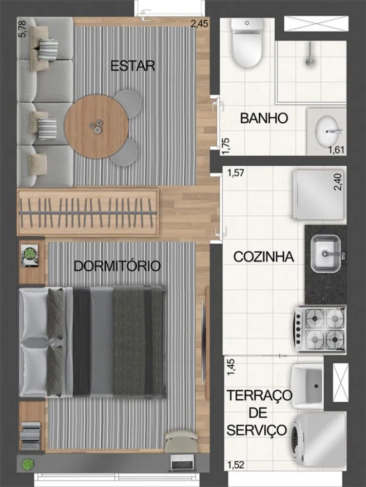 Casa, 1 quarto, 2728 m² - Foto 7