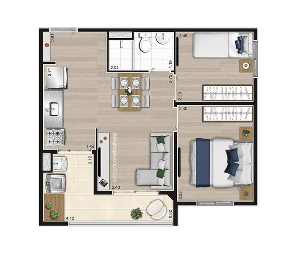 Casa, 2 quartos, 4150 m² - Foto 11
