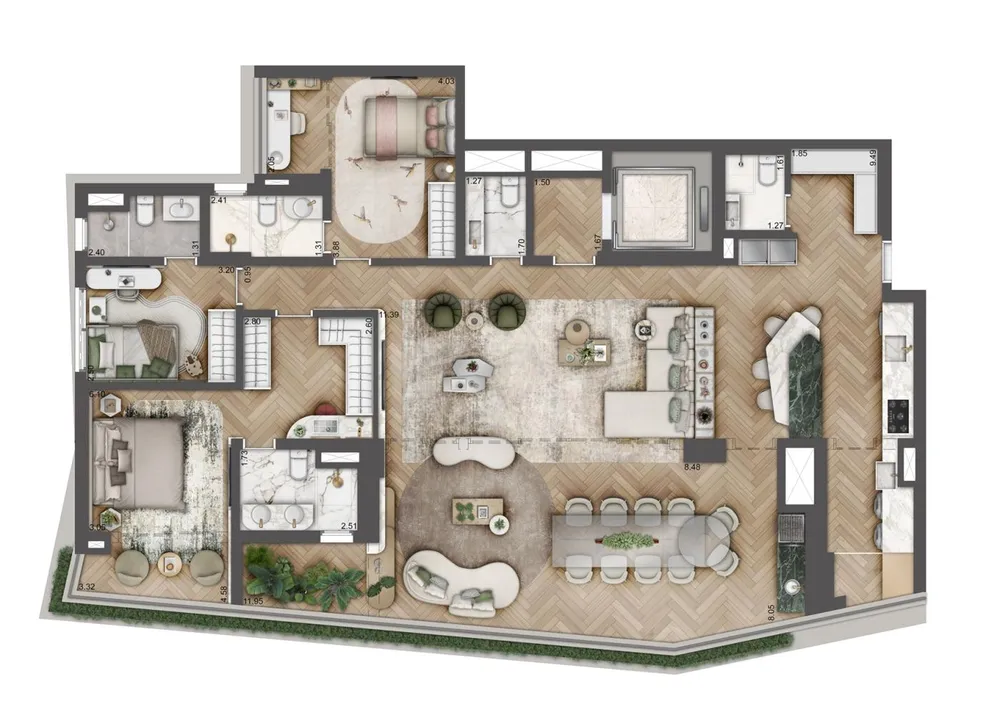 Apartamento, 4 quartos, 187512 m² - Foto 3