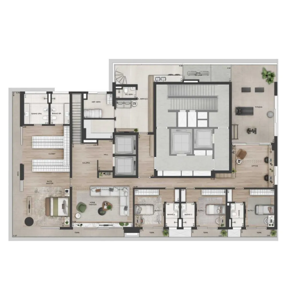 Apartamento, 4 quartos, 368728 m² - Foto 7