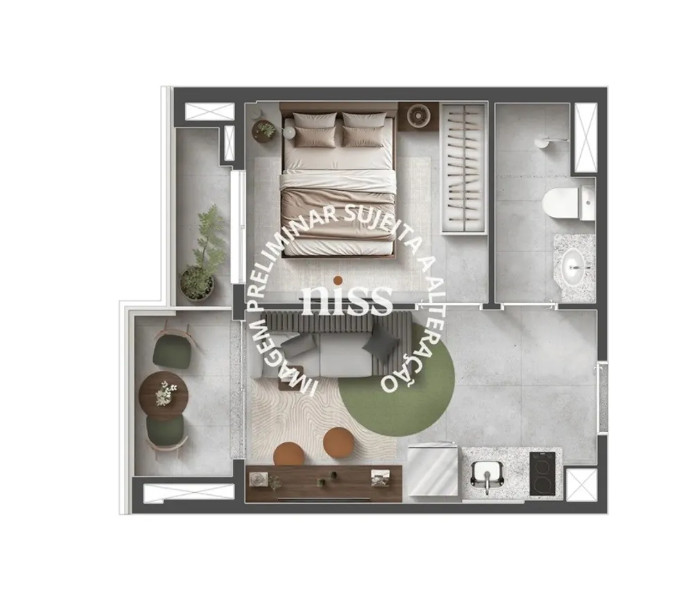 Apartamento, 1 quarto, 2131 m² - Foto 12