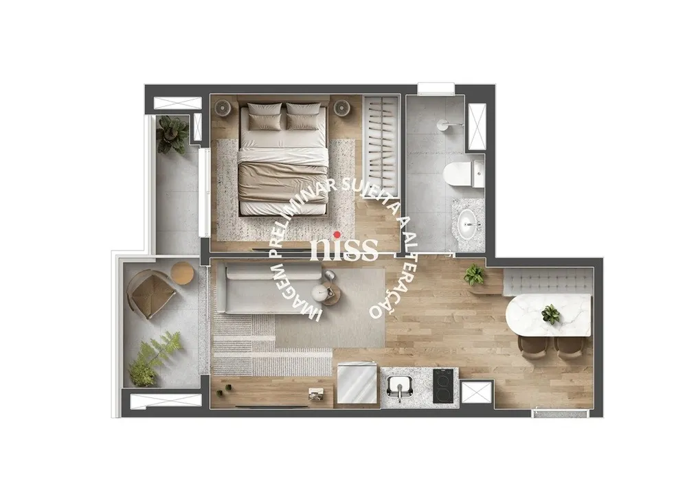 Apartamento, 1 quarto, 2131 m² - Foto 9