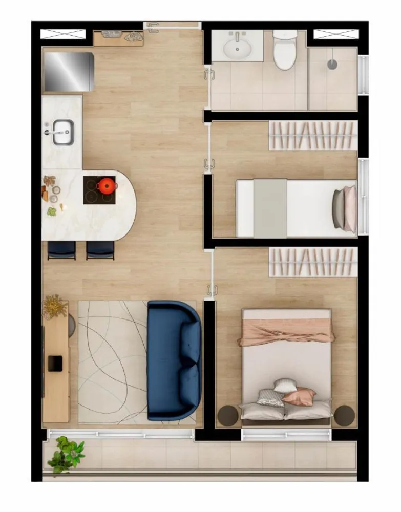 Apartamento, 2 quartos, 2448 m² - Foto 6
