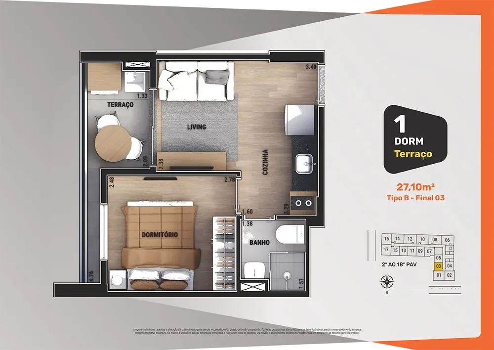 Apartamento, 2 quartos, 2749 m² - Foto 8