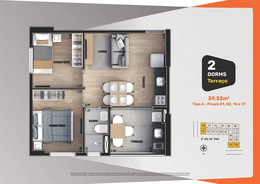 Apartamento, 2 quartos, 2749 m² - Foto 7