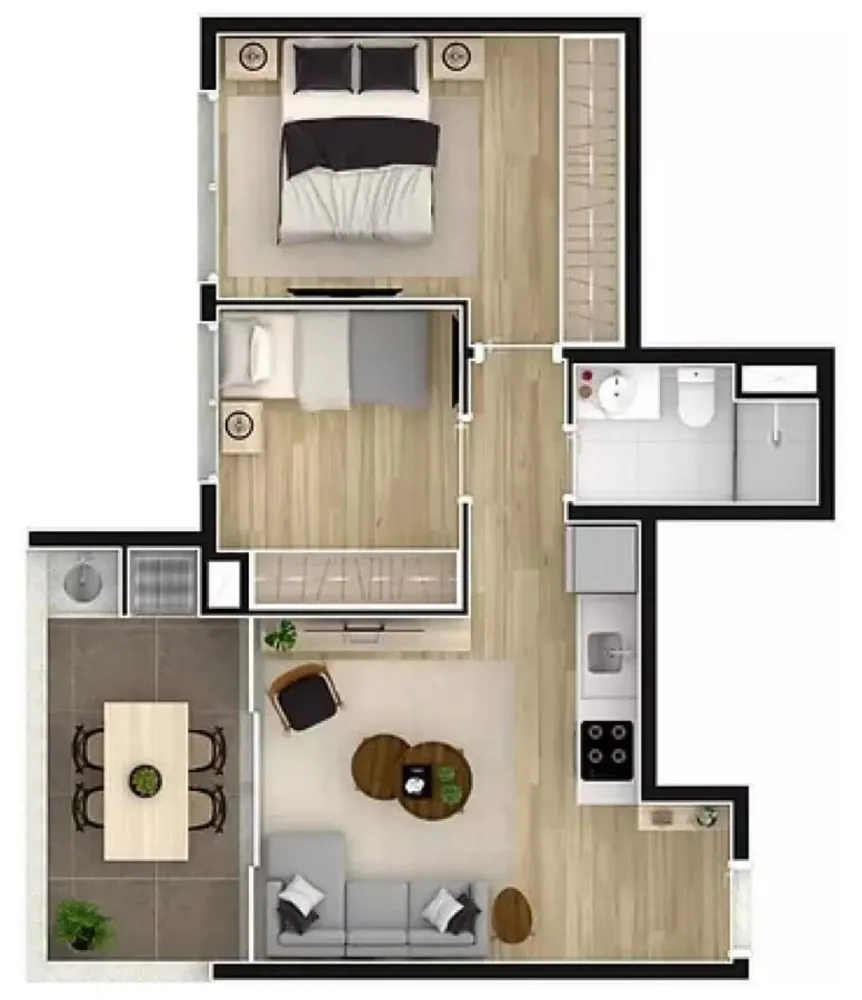 Apartamento, 2 quartos, 5171 m² - Foto 5