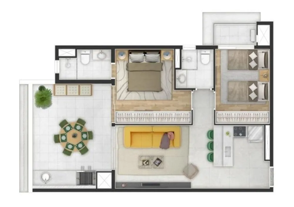 Apartamento, 2 quartos, 5171 m² - Foto 7