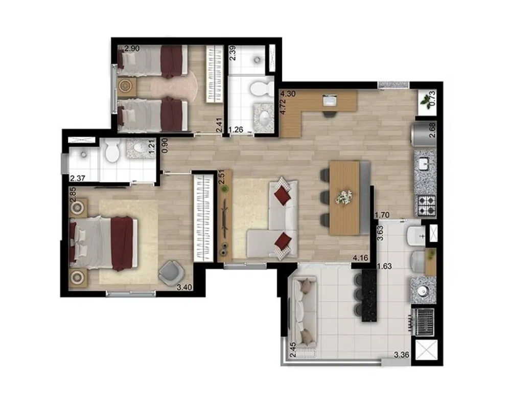 Apartamento, 3 quartos, 3769 m² - Foto 12