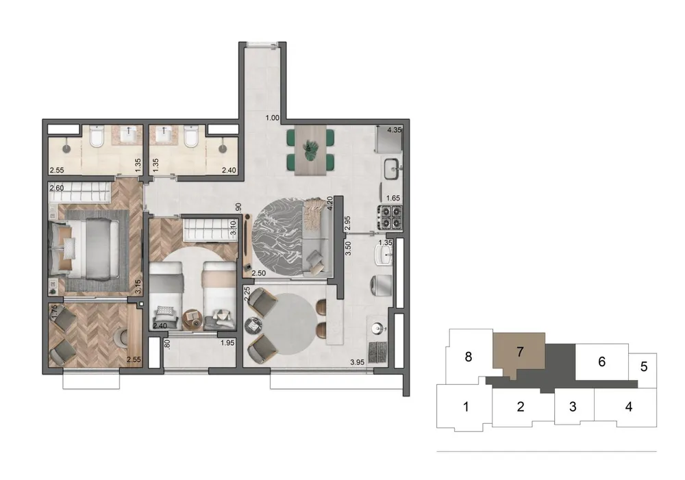 Apartamento, 3 quartos, 3288 m² - Foto 12