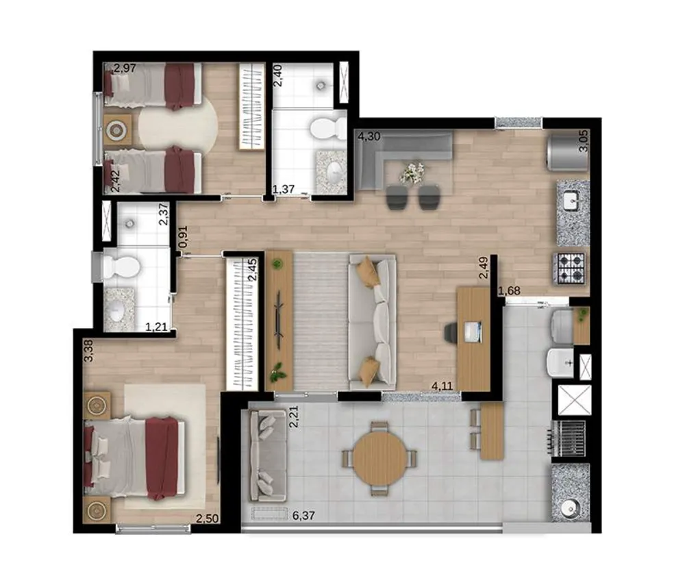 Apartamento, 3 quartos, 5675 m² - Foto 8