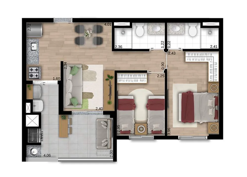 Apartamento, 3 quartos, 5675 m² - Foto 7