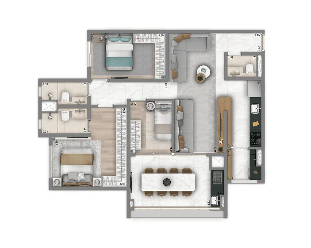 Apartamento, 4 quartos, 67108 m² - Foto 8