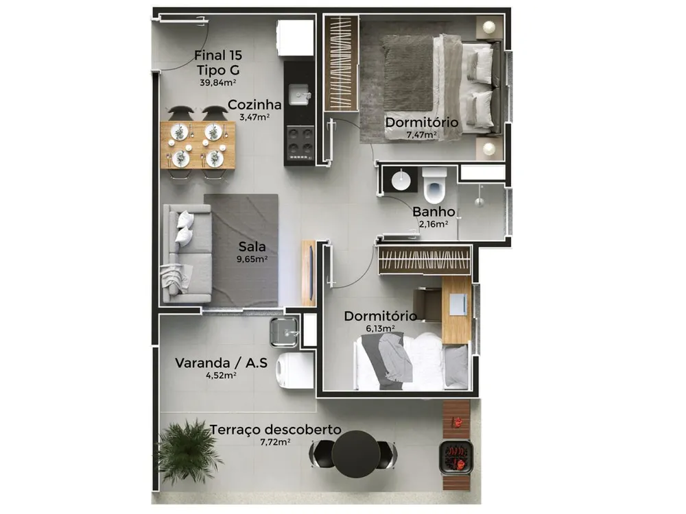 Apartamento, 2 quartos, 2469 m² - Foto 8