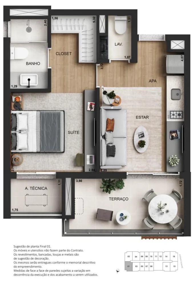Apartamento, 1 quarto, 2545 m² - Foto 23
