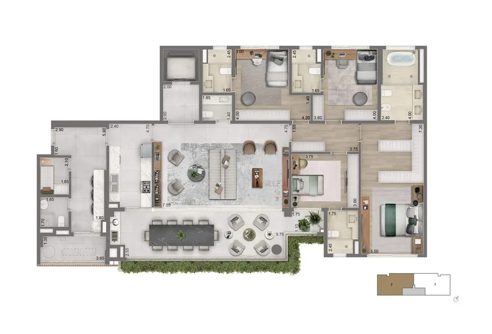 Apartamento, 4 quartos, 232355 m² - Foto 5
