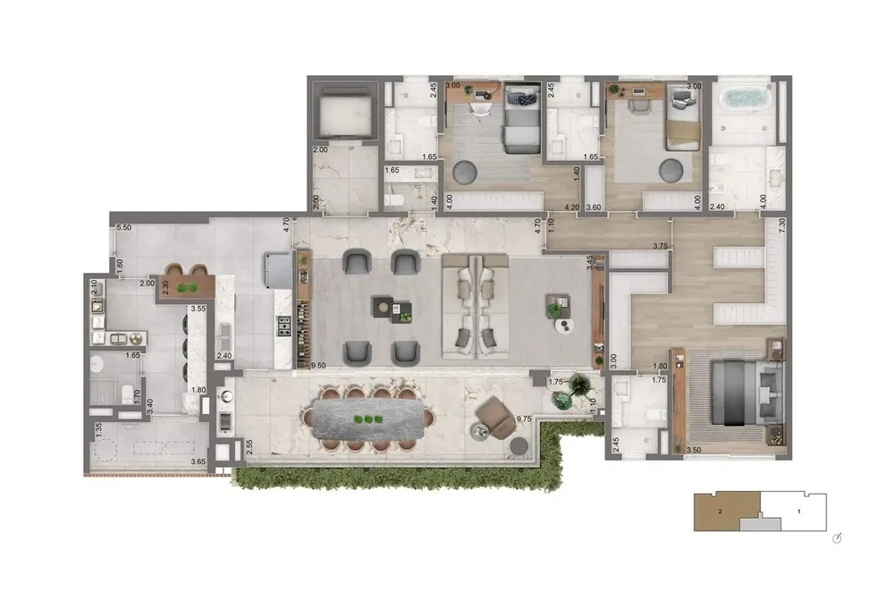 Apartamento, 4 quartos, 232355 m² - Foto 7