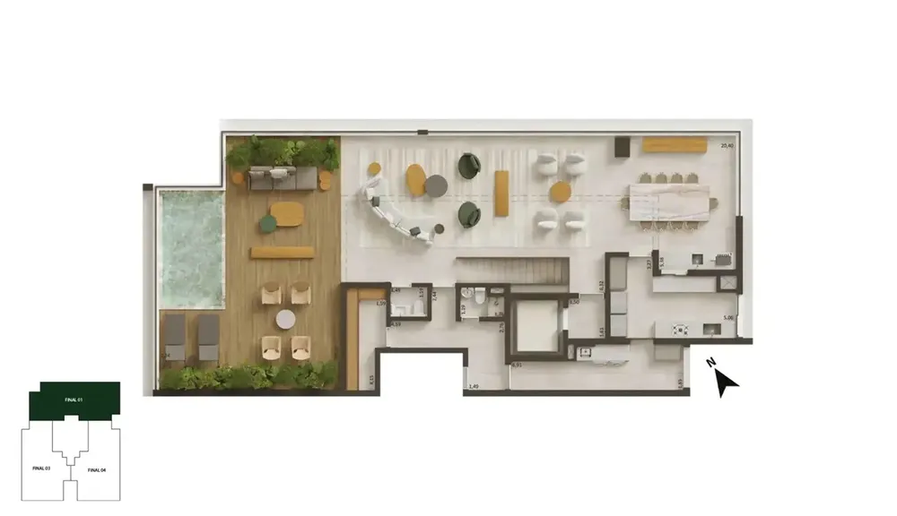 Apartamento, 3 quartos, 16428 m² - Foto 5