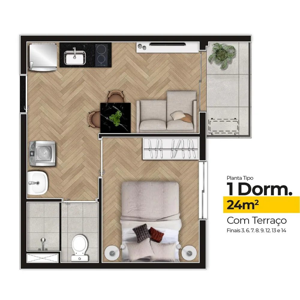 Apartamento, 2 quartos, 2440 m² - Foto 10