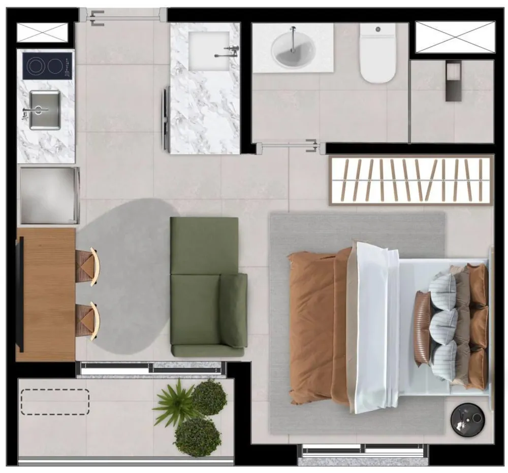 Apartamento, 1 quarto, 2433 m² - Foto 5